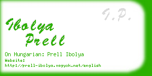 ibolya prell business card